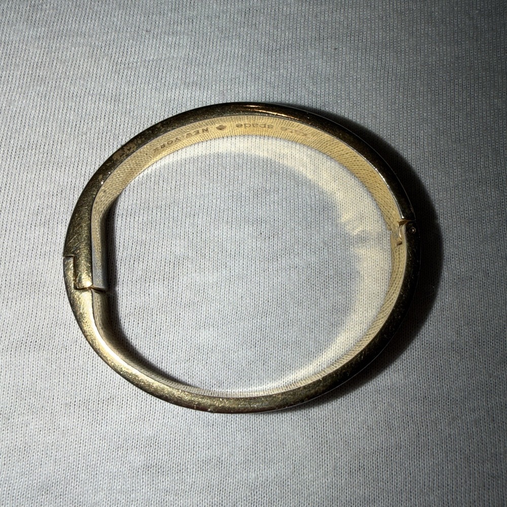 Kate Spade New York Good As Gold Logo Bangle Bracelet Women's Fashion Jewelry - Picture 5 of 9